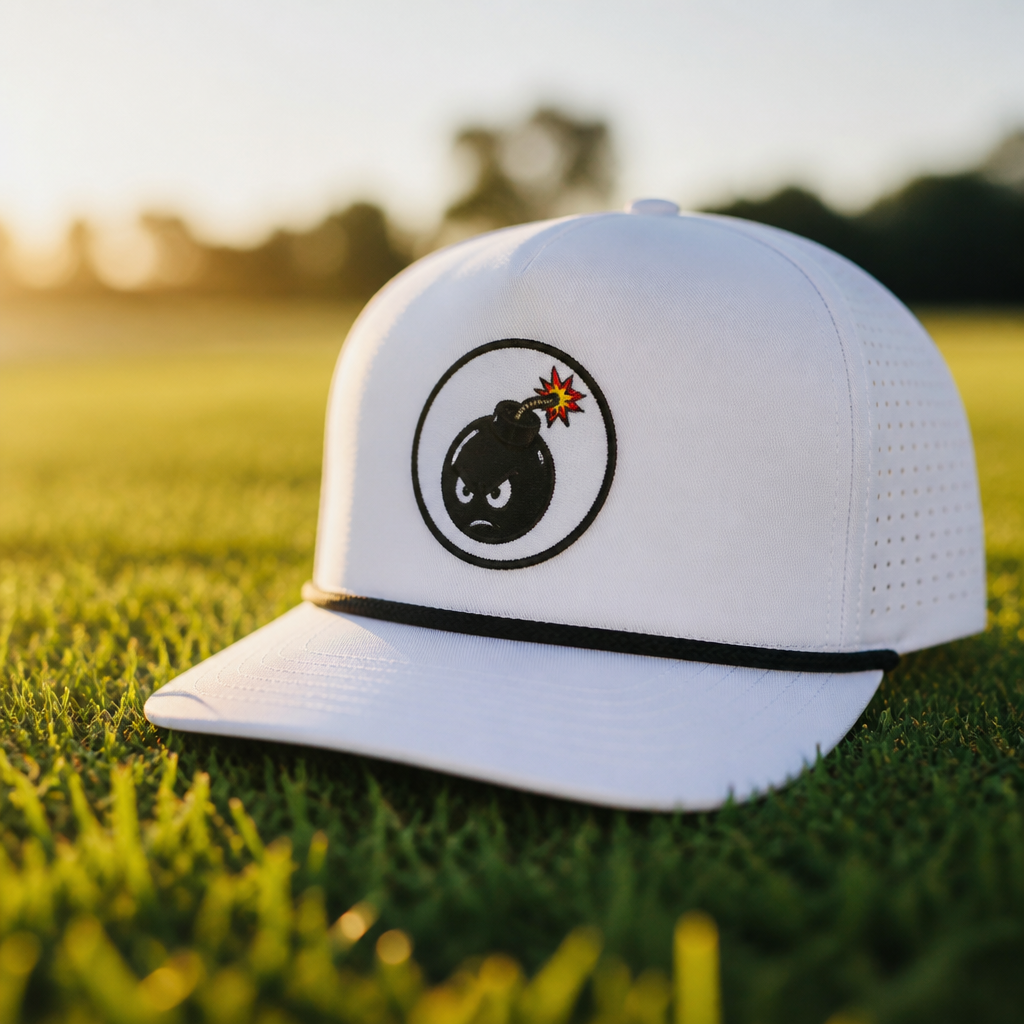 Signature rope hat with F BOMB logo