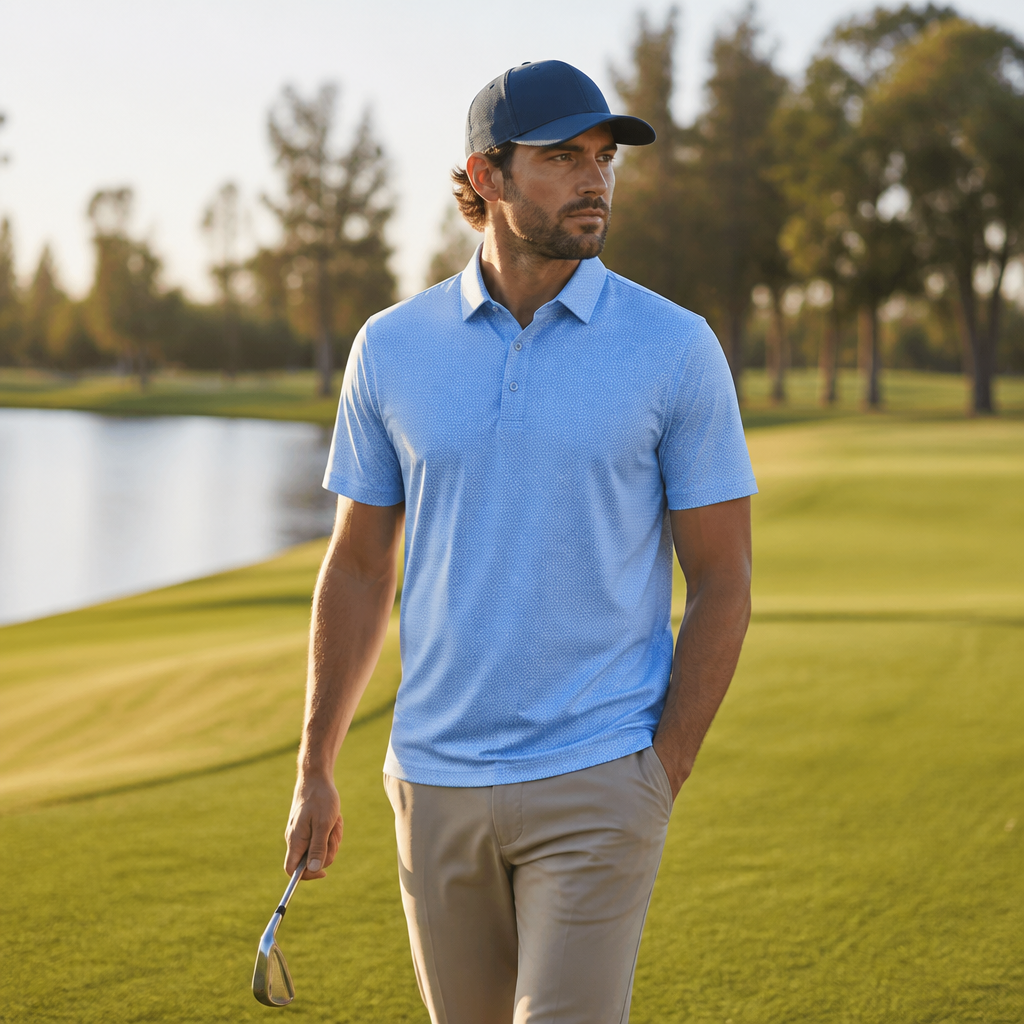 Golfer on the course in the Clubhouse Polo